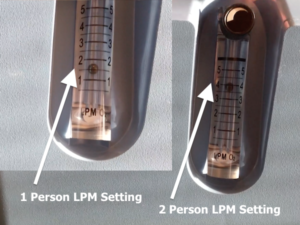 Image Of Oxygen Concentratror Flow Rates For 1 And 2 People